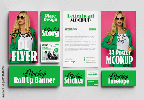 Corporate Brand Identity Stationery Mockup Set
