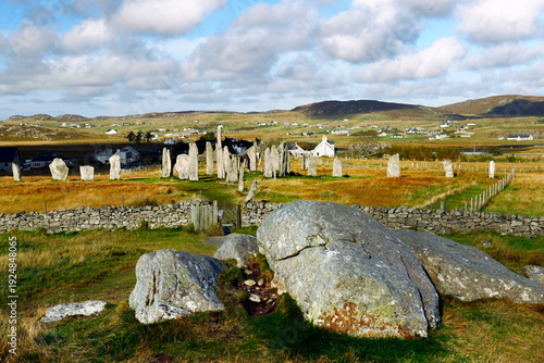 Photos Tursachan prehistoric stones at Callanish, Lewis, Scotland aka Callanish I