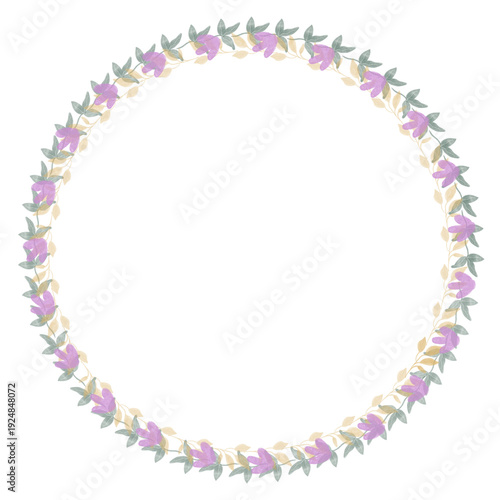 Hand drawn floral frames with flowers. Wreath. Elegant logo template. Vector illustration for labels, branding business identity, wedding invitation