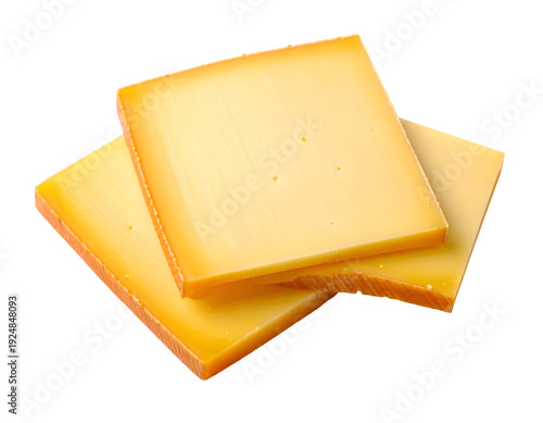 Raclette cheese portion slices delicious natural snacks isolated on transparent png
