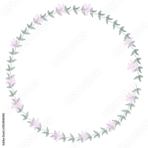 Hand drawn floral frames with flowers. Wreath. Elegant logo template. Vector illustration for labels, branding business identity, wedding invitation