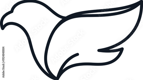 Minimalist Eagle Logo Design for Business & Brands | Vector Icon