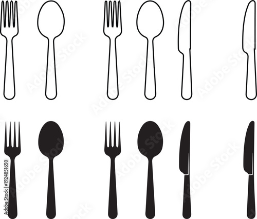 set of black and white icons for web