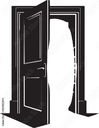 Open door to new opportunities and possibilities inside