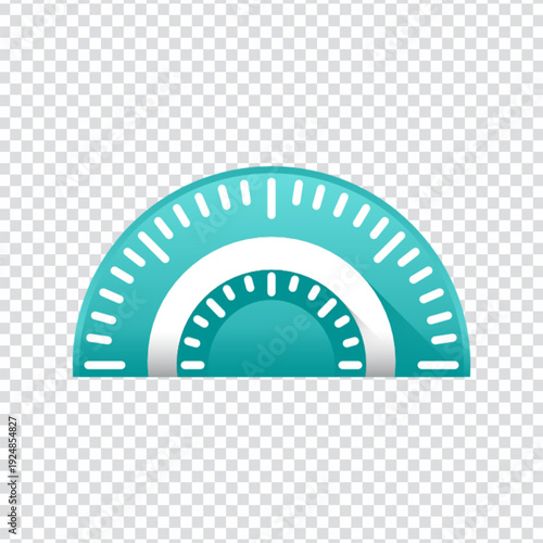 Protractor Geometry Measuring Tool Icon