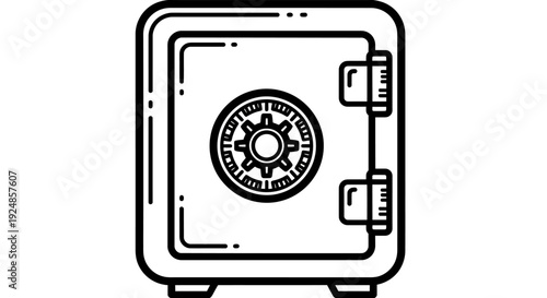 Secure vault interior with heavy metal door and reinforced locking system.