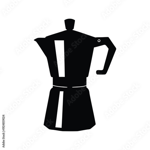 Coffee maker silhouette vector illustration for modern kitchen design concepts, coffee maker silhouette vector illustration