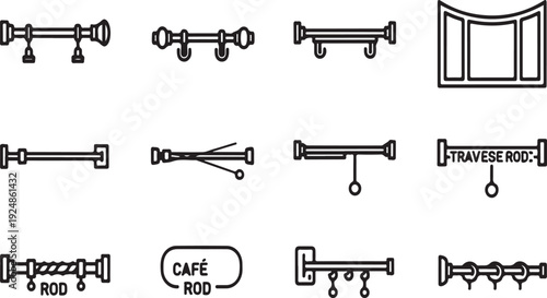 A collection of various signs and symbols representing different places and services Vector