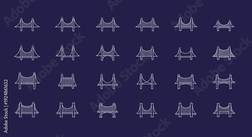 Collection of identical grey trampolines on dark background.