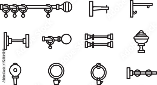 A collection of various types of keys, including skeleton, dimple, and tubular keys. Vector