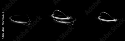 White glowing shiny lines effect vector background. Luminous white lines of speed. Light glowing effect. Light trail wave, fire path trace line and incandescence curve twirl