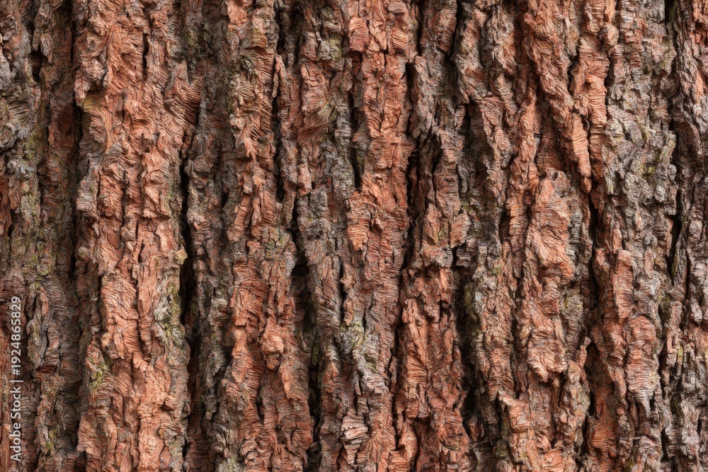 Fototapeta premium Seamless Cedar Bark Texture Vertical Grooves 8K Natural Background Art