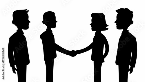 Business team shaking hands in professional agreement