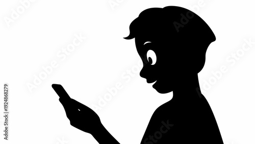 Surprised young man looking at smartphone with curiosity