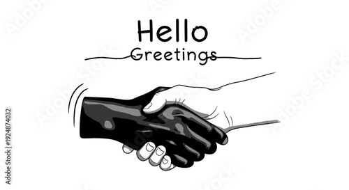 Diverse Hands Shaking in Greeting, Symbolizing Unity and Friendship