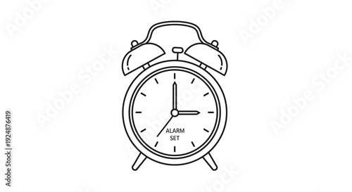 Vintage Alarm Clock, Retro Style, Time Management, Wake Up Call, Classic Design