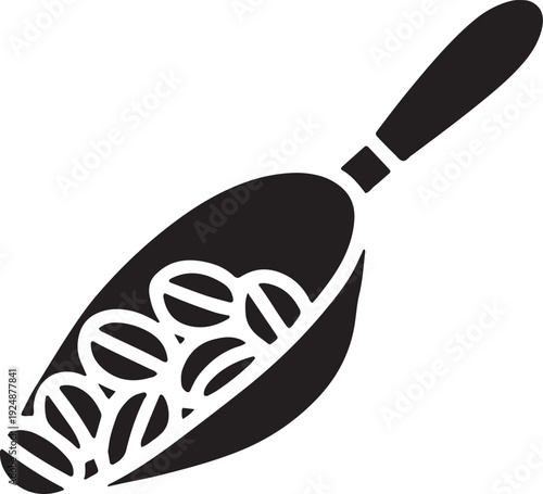 Scoop full of dates vector illustration. traditional fruit harvest or ramadan iftar food item