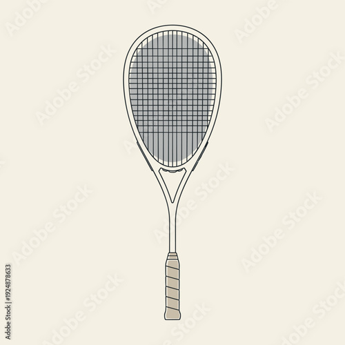 badminton racket isolated on white background
