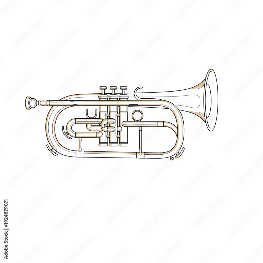 Obraz premium trumpet isolated on white background