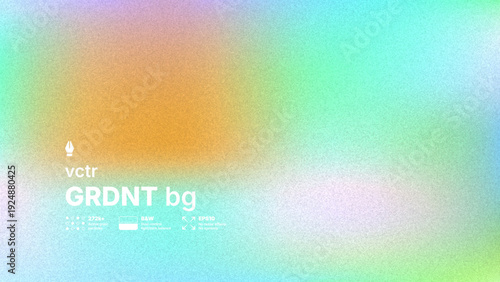 Cinematic grainy mesh gradient vector background with floating dust particles. Colorful pastel abstract texture featuring digital noise effect and smooth soft transitions.
