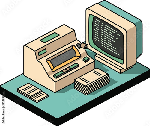 An Old Vintage Computer Terminal 