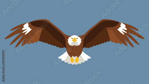 Majestic Eagle Flying, Symbol of Freedom, Power, and American Spirit