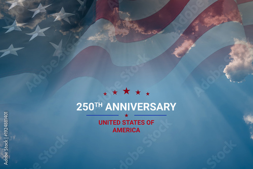 National flag of United States of America for 250 anniversary Independence day