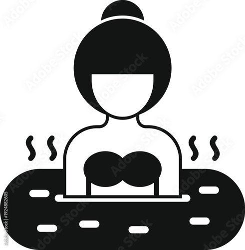 Woman enjoying a hot tub or jacuzzi bath for relaxation and wellness