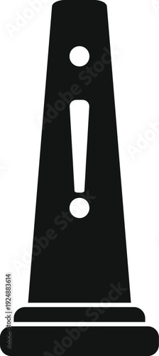 Traffic cone icon showing a warning sign for safety and hazard attention