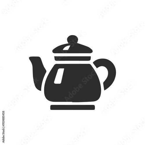 Classic Black Teapot Icon Vector Graphic For Kitchen And Tea Time
