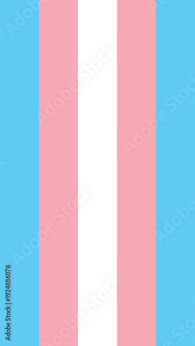 Transgender flag colored background. LGBTQIA, pride month concept. Flat design illustration.