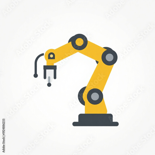 Smart Factory Automation Minimal Flat Vector Icon
