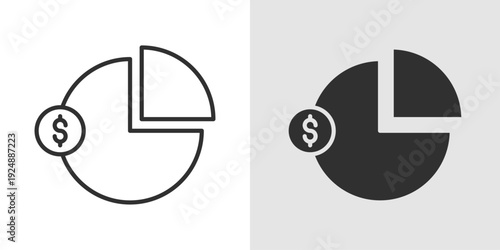 Profit Margin Icon representing business profitability, financial performance, and revenue efficiency. Stroke, filled, and colored vector illustration.