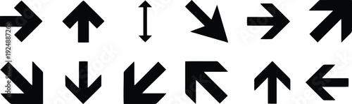 Directional Signs: An array of directional signs indicates varied routes and concepts in a clear, straightforward visual language.