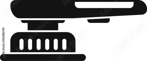 Orbital sander power tool silhouette simplifying woodworking and polishing tasks
