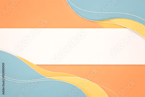 Modern Circular Wave Banner Background with Copy Space