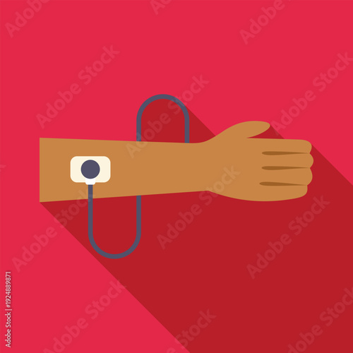 Arm monitoring vital signs using a diagnostic health equipment