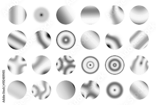 Set of abstract halftone dotted circles