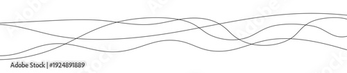 Thin curved wavy lines