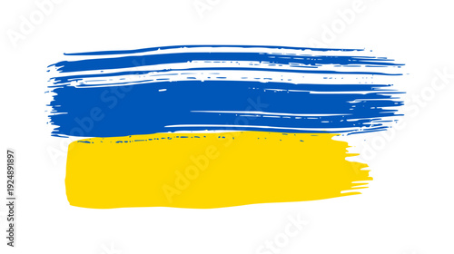 Ukrainian national flag in grunge style
