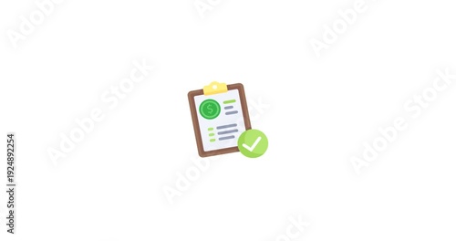 Bill Payment Invoice Document Animation