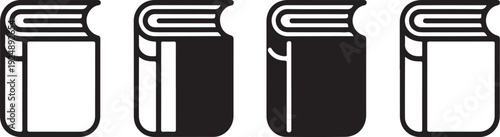 Four black and white lighters in a row