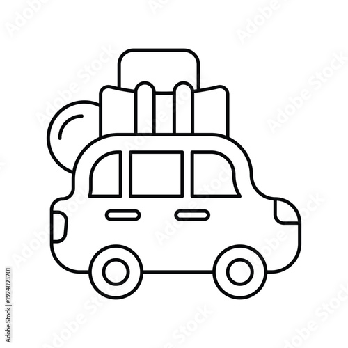 Travel  icon with white background vector stock illustration