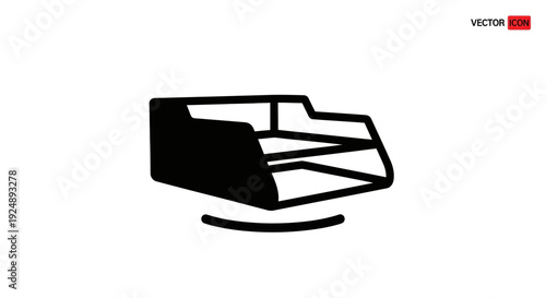 Black icon of a carousel horse on white background