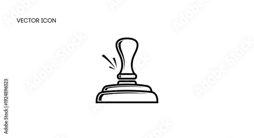 Rubber Stamp Icon Vector Graphic - Approval and Authenticity Symbol
