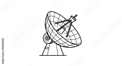 Satellite Dish Antenna - Outline Drawing