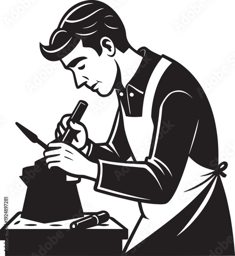 Artisan Sculptor at Work