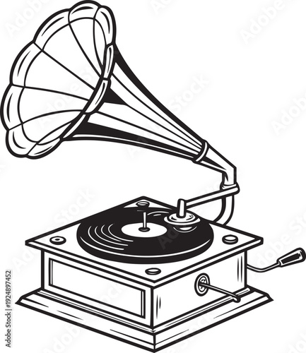 Vintage Gramophone Phonograph