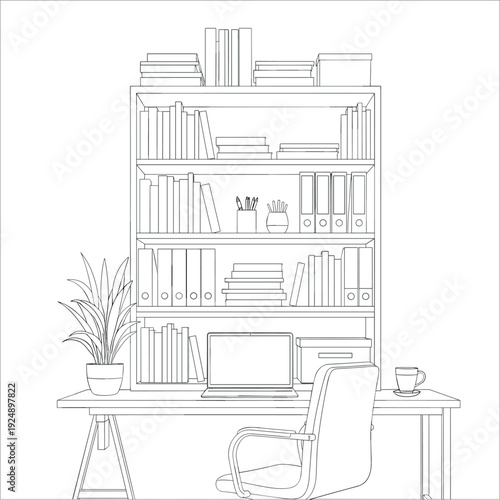 Garden pitchfork vector illustration, black and white hand drawn digging fork icon, agricultural tool for farming and landscaping work