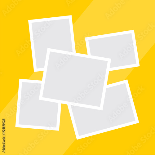 Pictures or photos frame collage layout abstract photo frames and digital photo wall template
